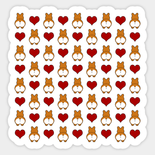 Funny Corgi Butt Pattern Sticker